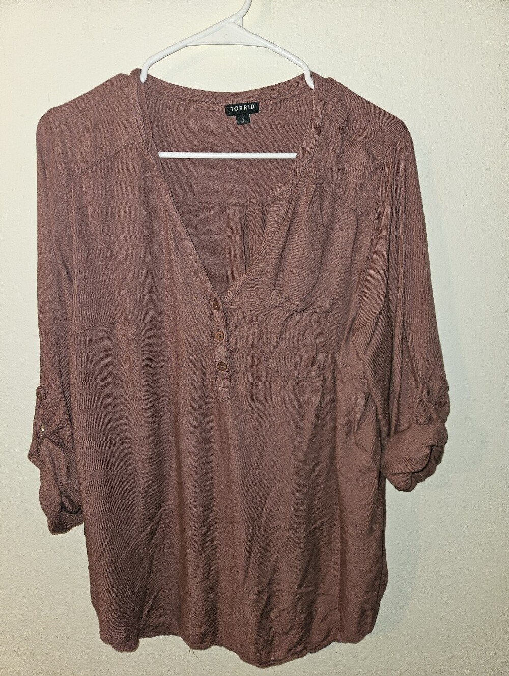 Torrid Womans Henley Top Size 1